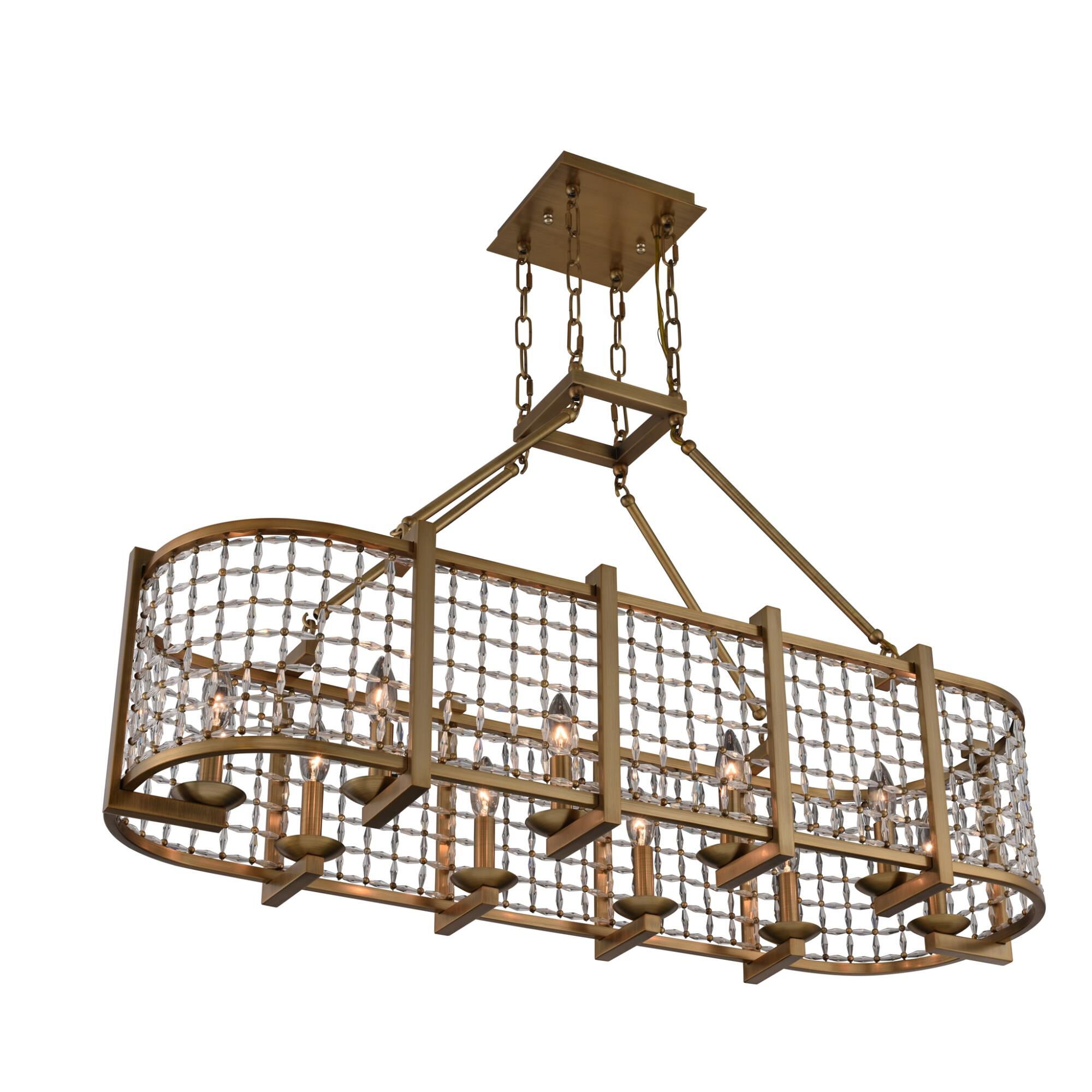 Verona 42 Inch 10 Light Linear Suspension Light by Allegri